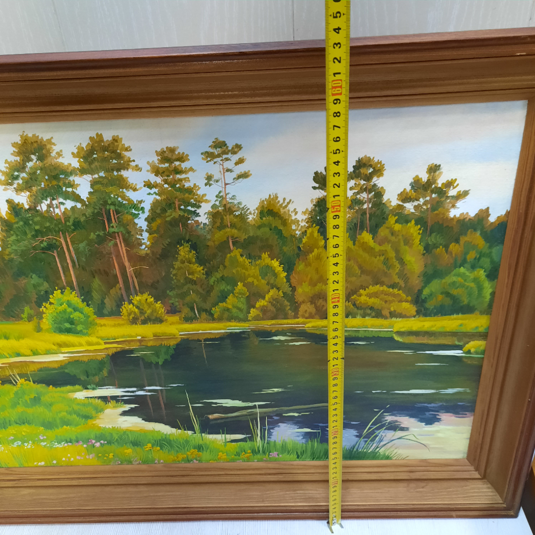 Картина маслом на фанере "Летний пейзаж, размер полотна 73х48 см.. Картинка 11
